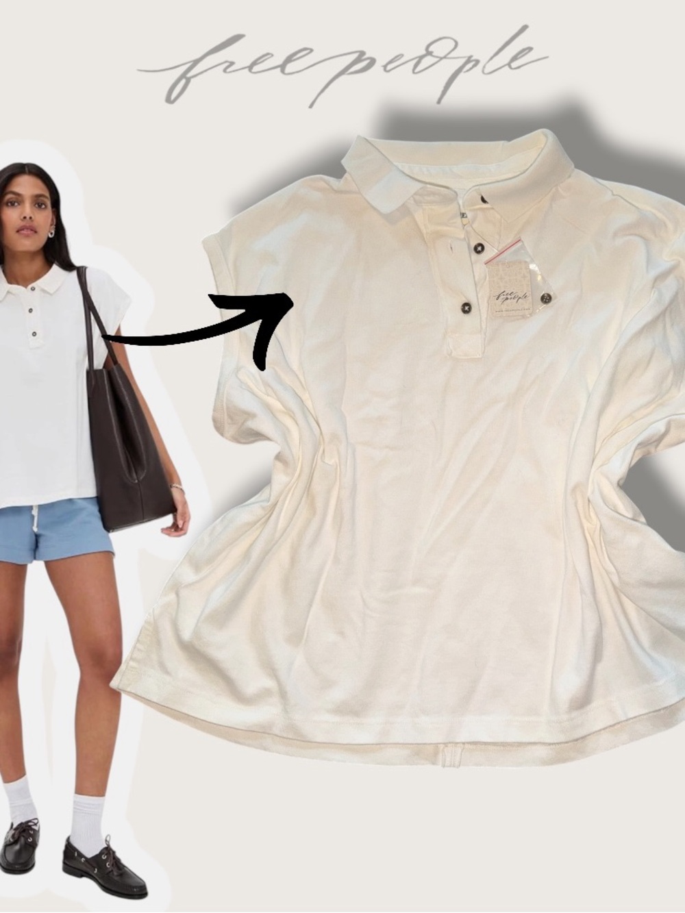Free People Keep on Polo Top NWT